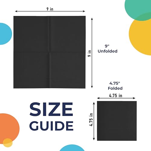 100-Pack 2-Ply Colored Paper Napkins for Parties