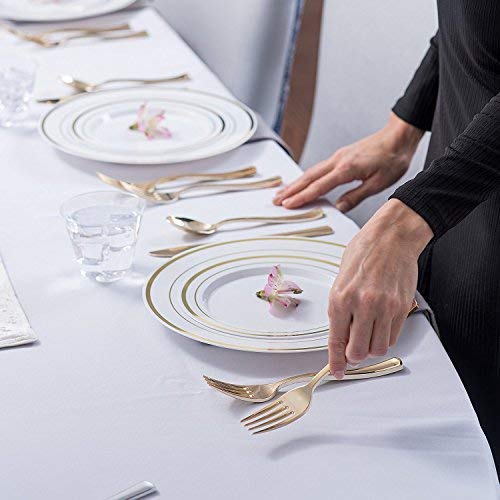 125-Piece Heavy-Duty Disposable Plastic Cutlery Set