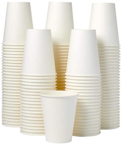 1000-Pack 12 oz White Disposable Paper Cups