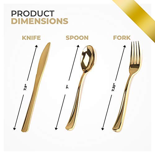 125-Piece Heavy-Duty Disposable Plastic Cutlery Set