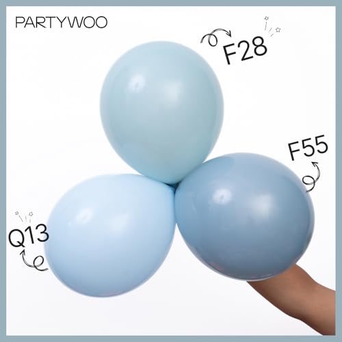 PartyWoo Balloons 142pcs for Baby Shower Gender Reveal Birthday Bachelorette Bridal Shower Retirement Wedding Engagement Graduaion Party Decorations