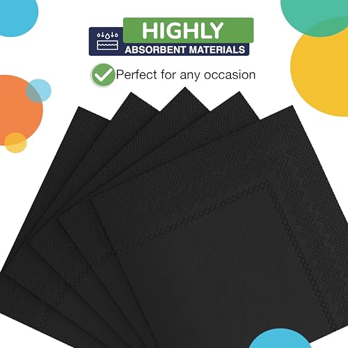 100-Pack 2-Ply Colored Paper Napkins for Parties