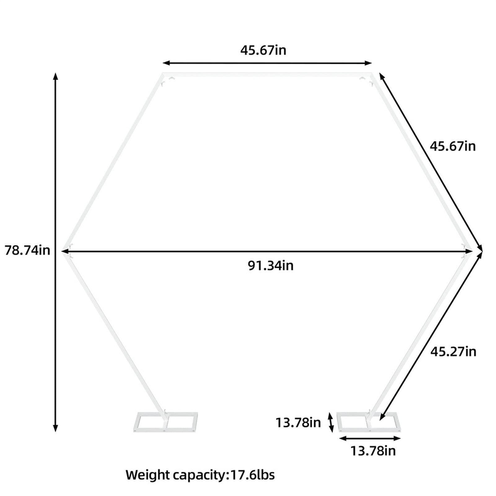 Metal Hexagon Backdrop Stand & Balloon Arch Frame Set