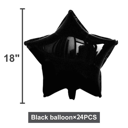 24 Pcs 18 Inch Star Balloons Foil Balloons Mylar Balloon for Baby Shower, Gender Reveal, Wedding, Magical Prom or Engagement Party Decoration