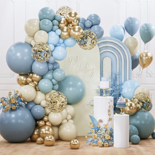PartyWoo Balloons 142pcs for Baby Shower Gender Reveal Birthday Bachelorette Bridal Shower Retirement Wedding Engagement Graduaion Party Decorations