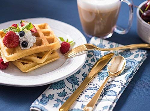 125-Piece Heavy-Duty Disposable Plastic Cutlery Set