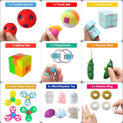 35-Piece Fidget Toy Party Favor Pack for Kids & Adults