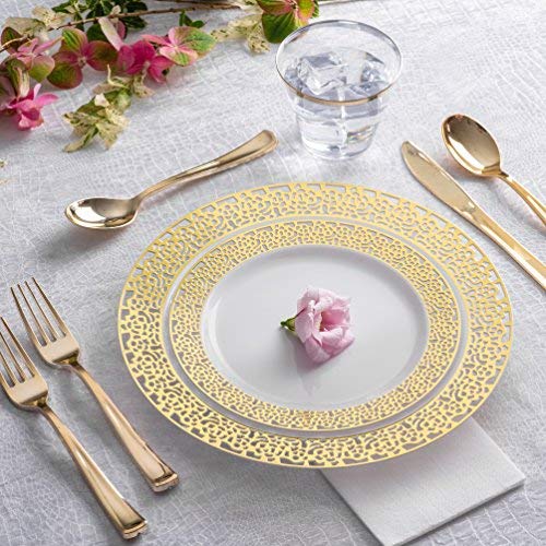 125-Piece Heavy-Duty Disposable Plastic Cutlery Set