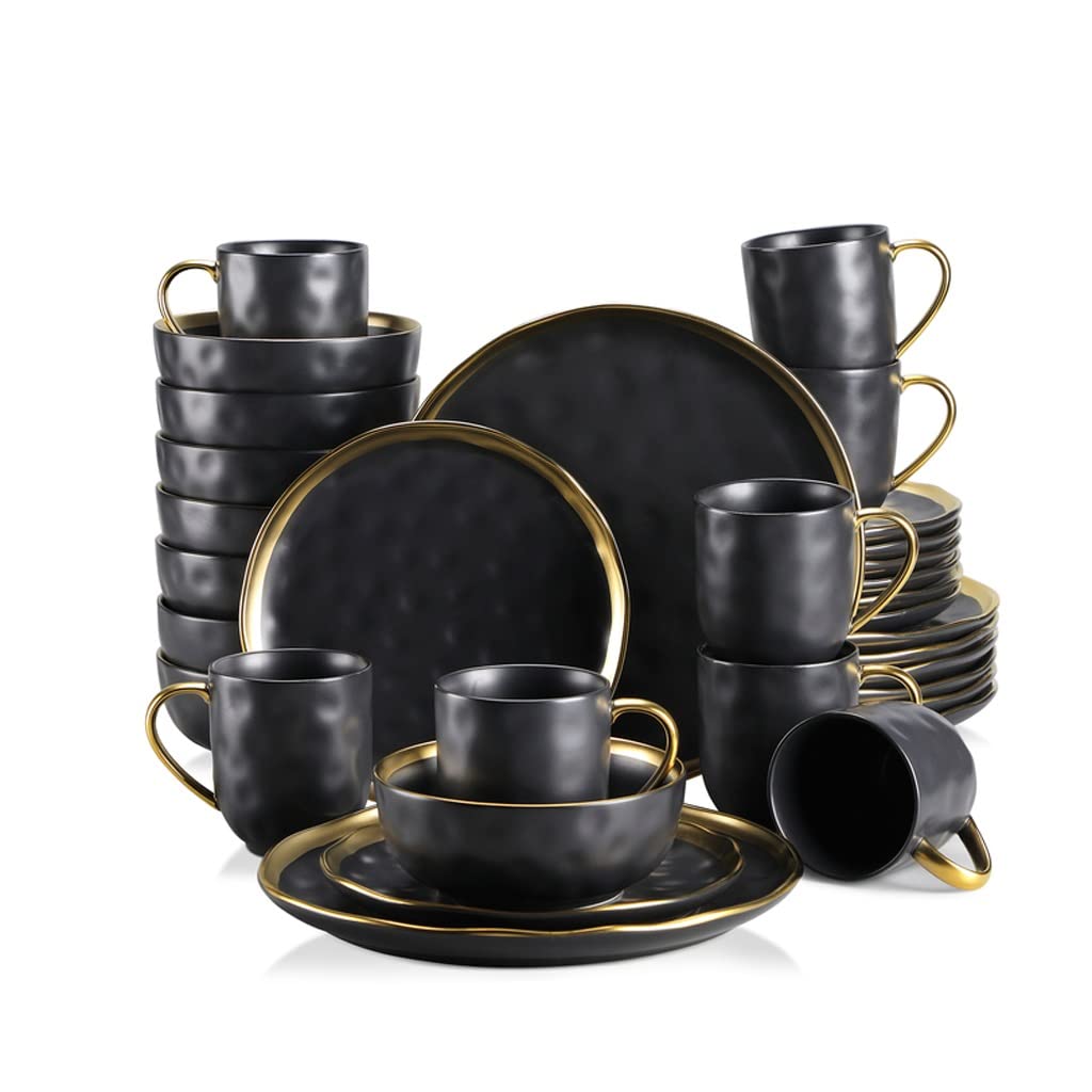 32-Piece Dinnerware & Cutlery Set with Plates, Cups & Bowls