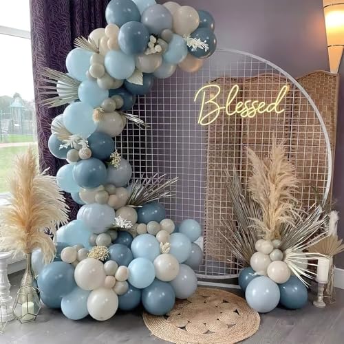 PartyWoo Balloons 142pcs for Baby Shower Gender Reveal Birthday Bachelorette Bridal Shower Retirement Wedding Engagement Graduaion Party Decorations
