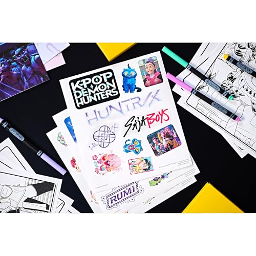 40-Piece Kids Coloring & Sticker Art Activity Case