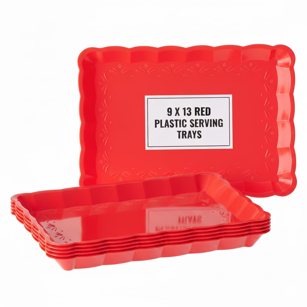 9 x 13-Inch Rectangular Serving Tray for Parties