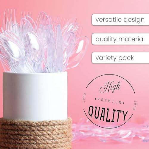 Disposable Plastic Forks, Spoons & Knives Cutlery Set