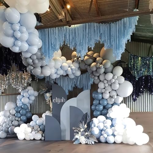 PartyWoo Balloons 142pcs for Baby Shower Gender Reveal Birthday Bachelorette Bridal Shower Retirement Wedding Engagement Graduaion Party Decorations