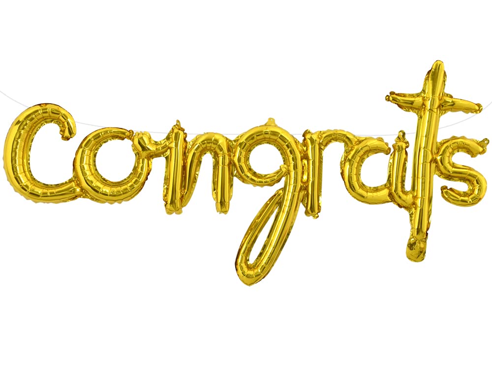 40-Inch Large Gold Letter & Number Foil Balloons
