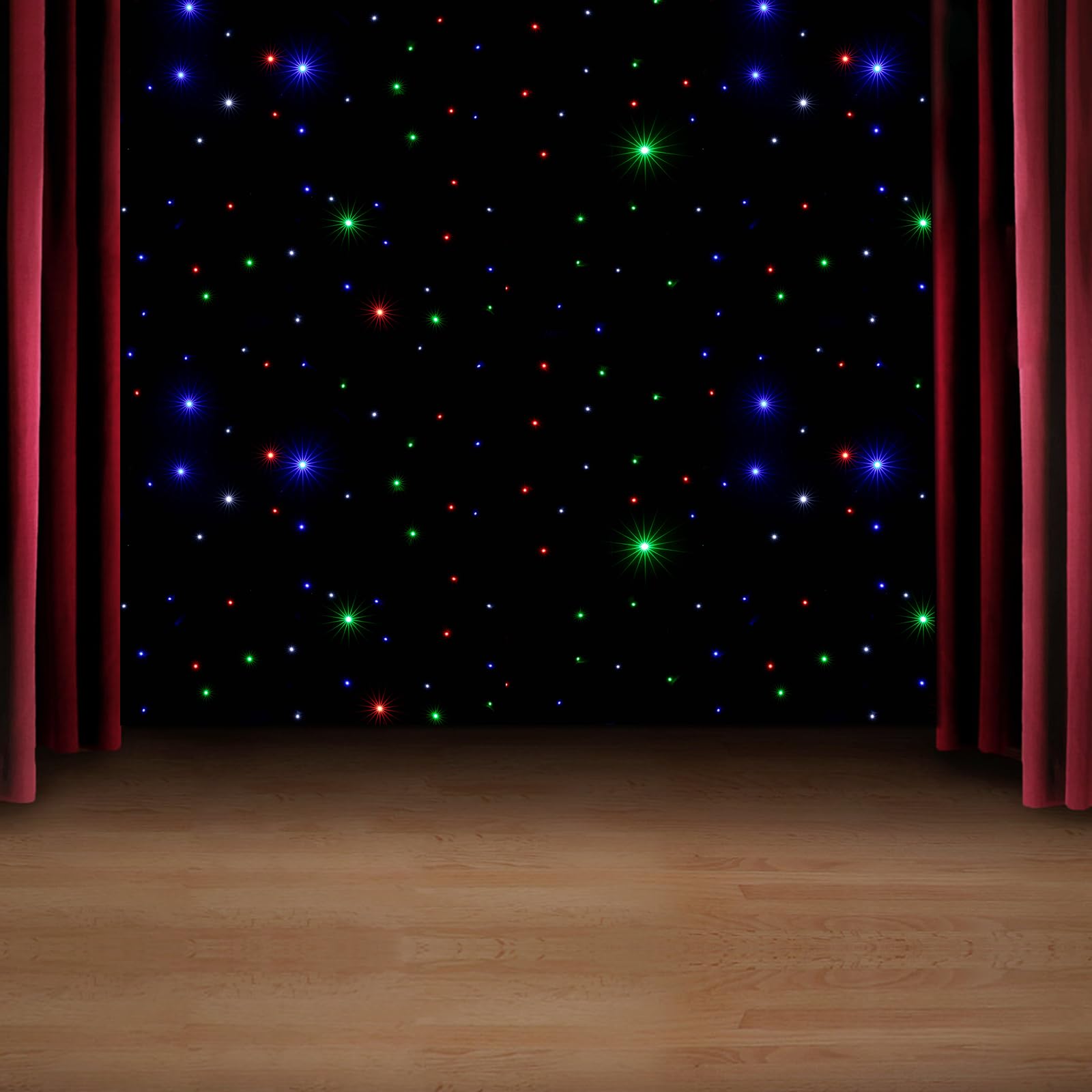 9.8 x 19.7 Ft LED Starry Sky Stage Backdrop Curtain