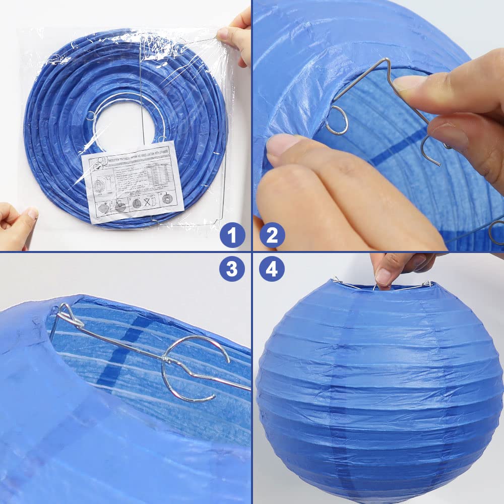 LURICO Paper Lanterns - Paper Hanging Decorations Ball Lanterns Lamps for Home Decor, Parties, and Weddings