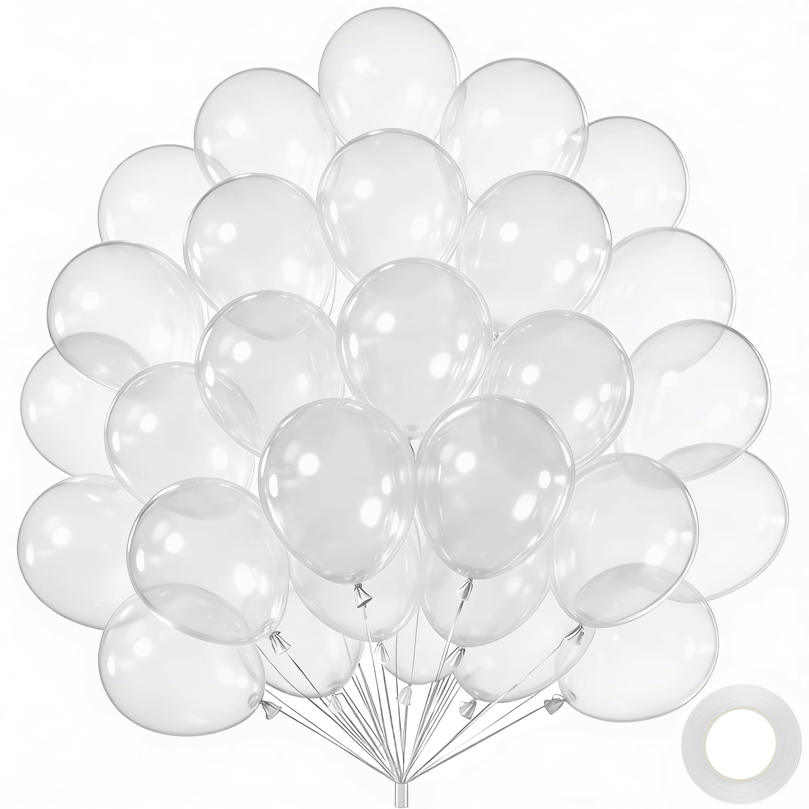 50-Pack 12-Inch Black Latex Balloons for Parties