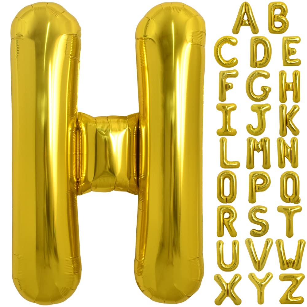 40-Inch Large Gold Letter & Number Foil Balloons