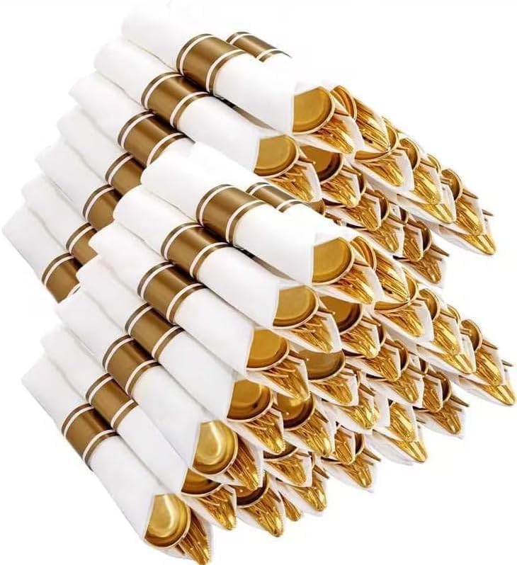 Pre-Rolled Plastic Silverware Set for Parties & Events