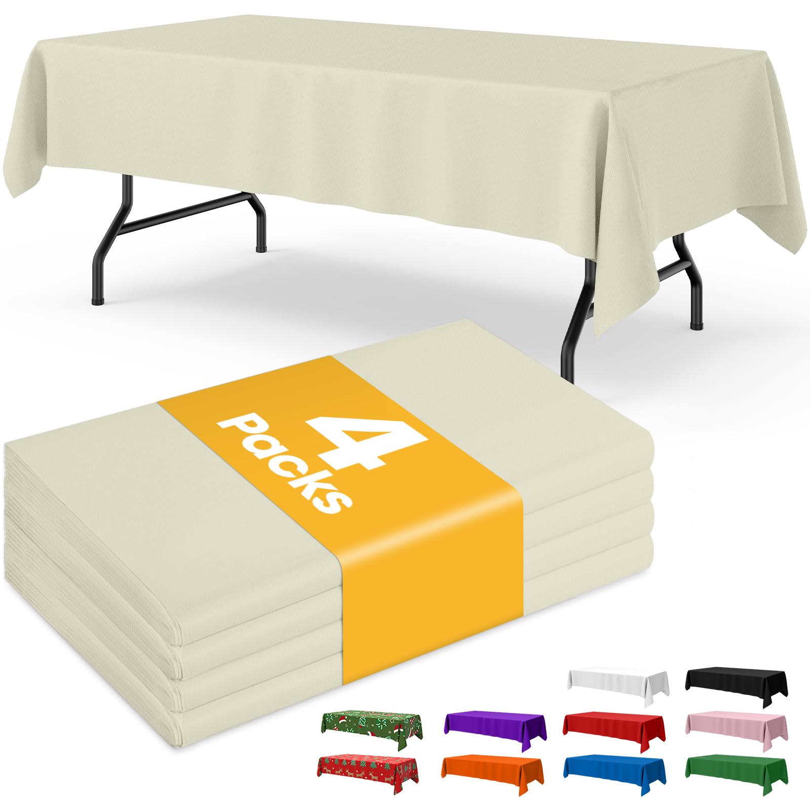 Disposable Plastic Tablecloth for Parties & Events