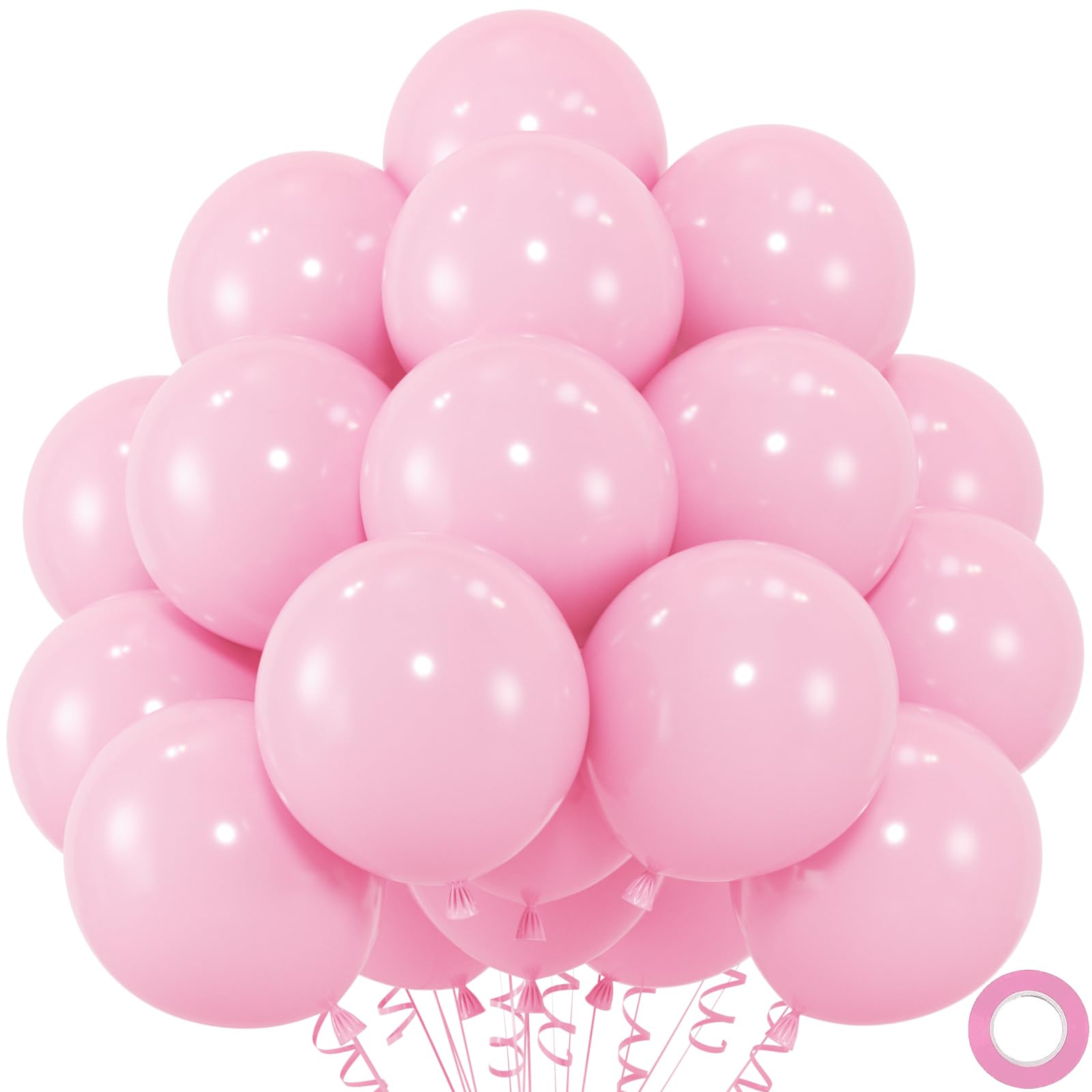 50-Pack 12-Inch Black Latex Balloons for Parties