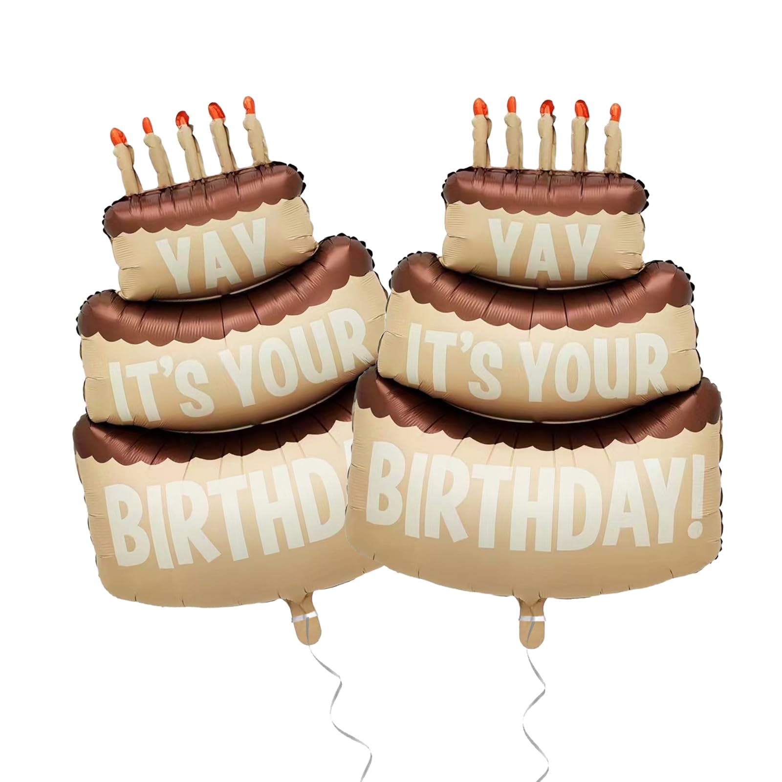 Self-Standing Happy Birthday Cake Foil Balloon Decoration