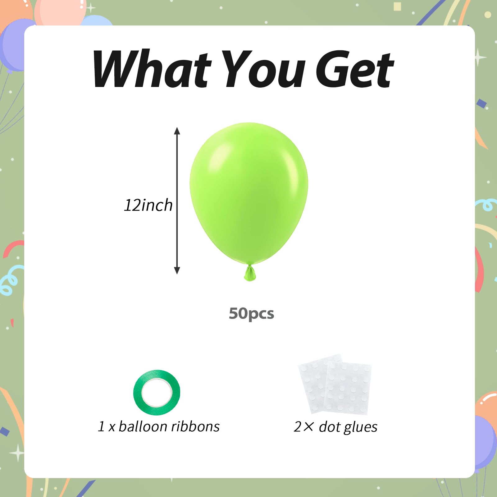 50pcs Balloons, 12inch Helium Quality Black Latex Balloons for Birthday Wedding Graduation