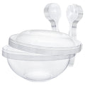 16-Piece 160 oz Clear Disposable Serving Bowl Set
