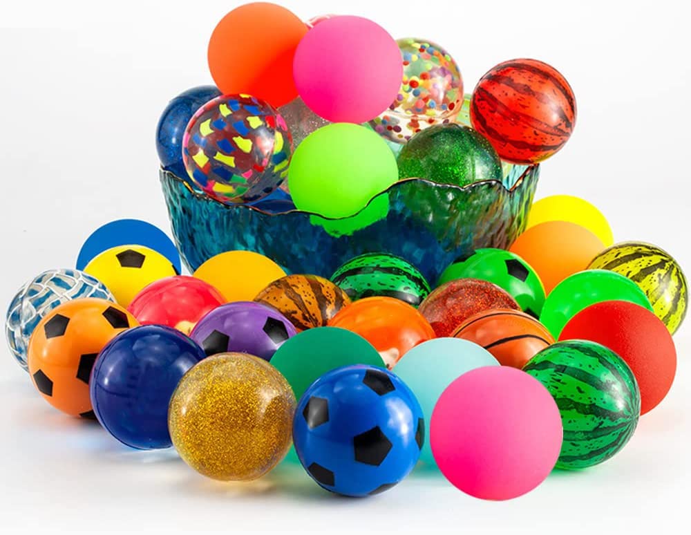 27mm Colorful High-Bounce Ball Party Favor Pack