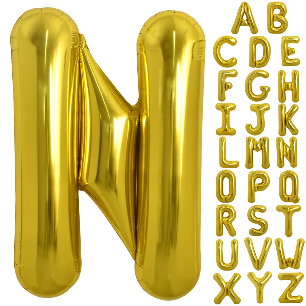 40-Inch Large Gold Letter & Number Foil Balloons