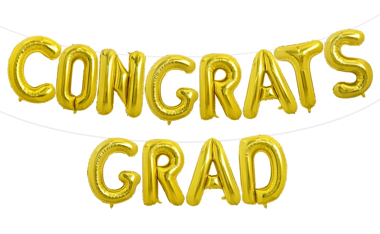 40-Inch Large Gold Letter & Number Foil Balloons