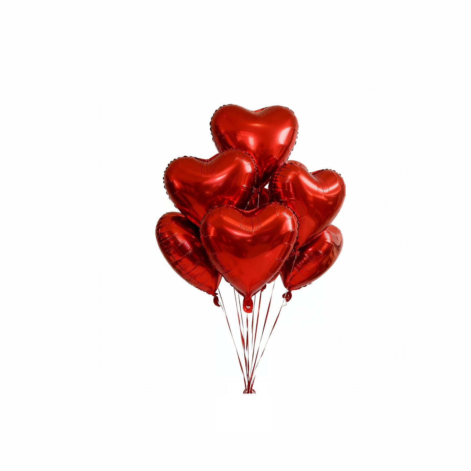 12-Piece 18-Inch Heart Foil Balloon Party Set