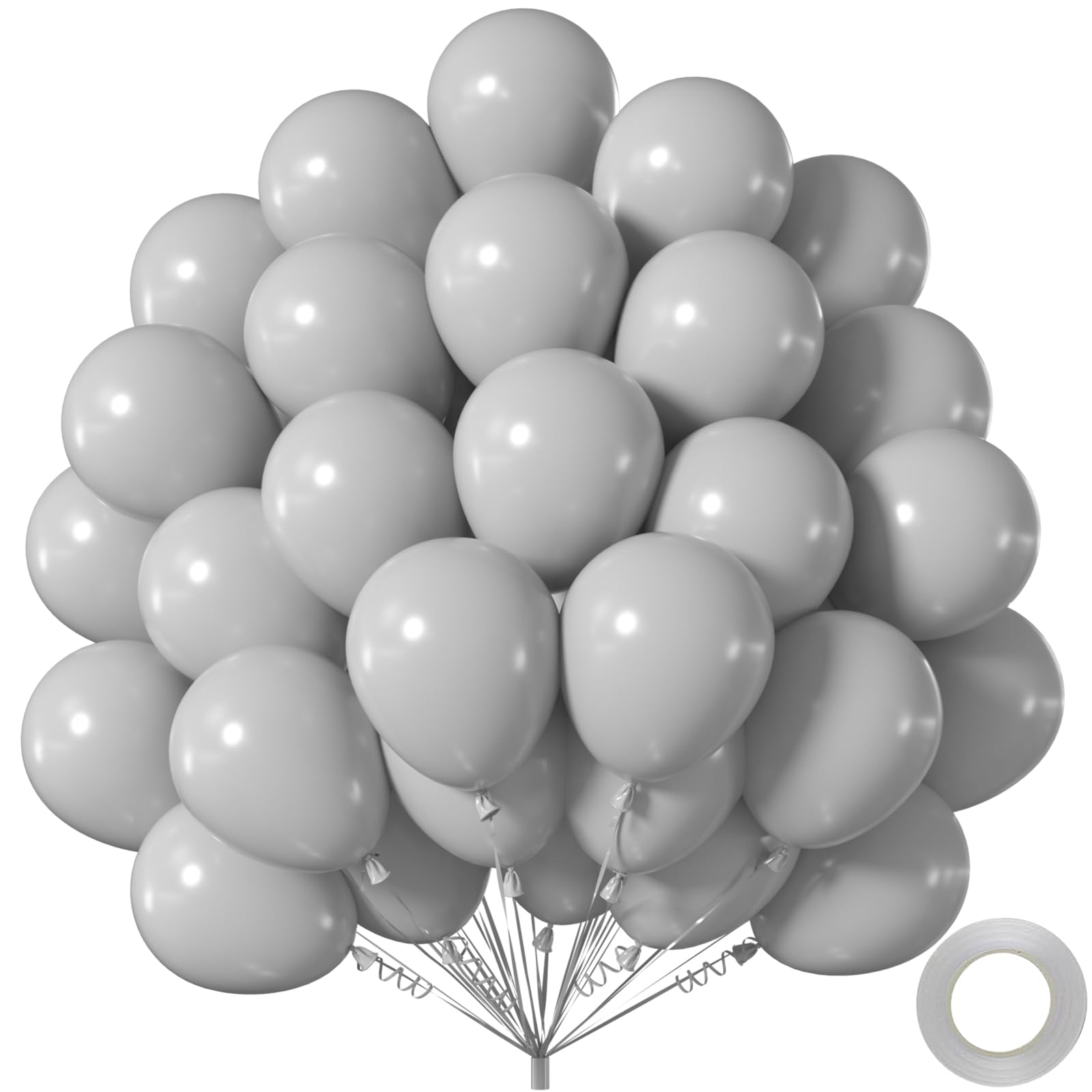50-Pack 12-Inch Black Latex Balloons for Parties