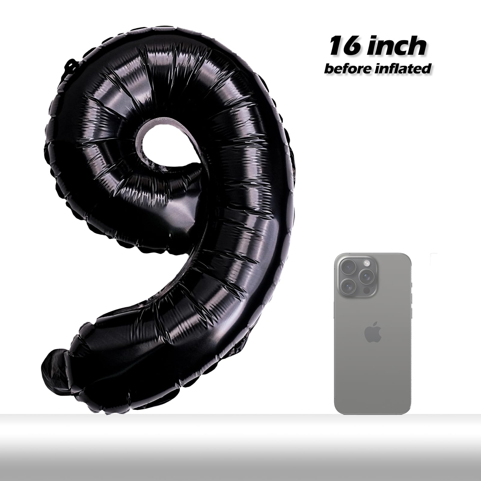 [20 Pcs] 16" Foil Number Balloons (2 sets of 0-8) - Mylar Aluminum Hanging Decorations for Graduation, Birthday, Christmas & New Year's Eve Parties