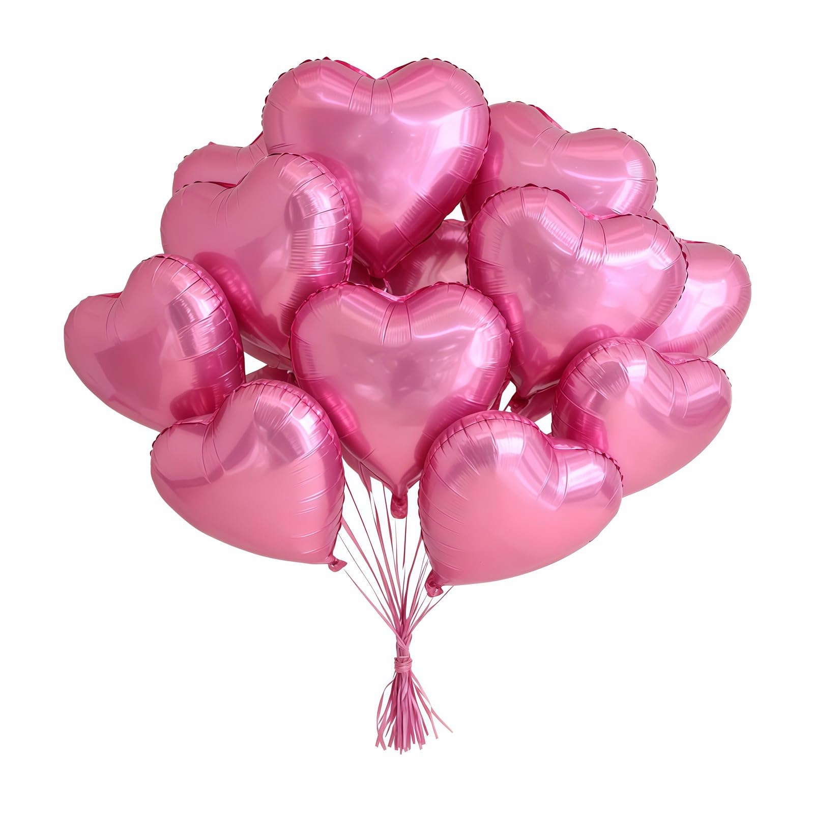 12-Piece 18-Inch Heart Foil Balloon Party Set