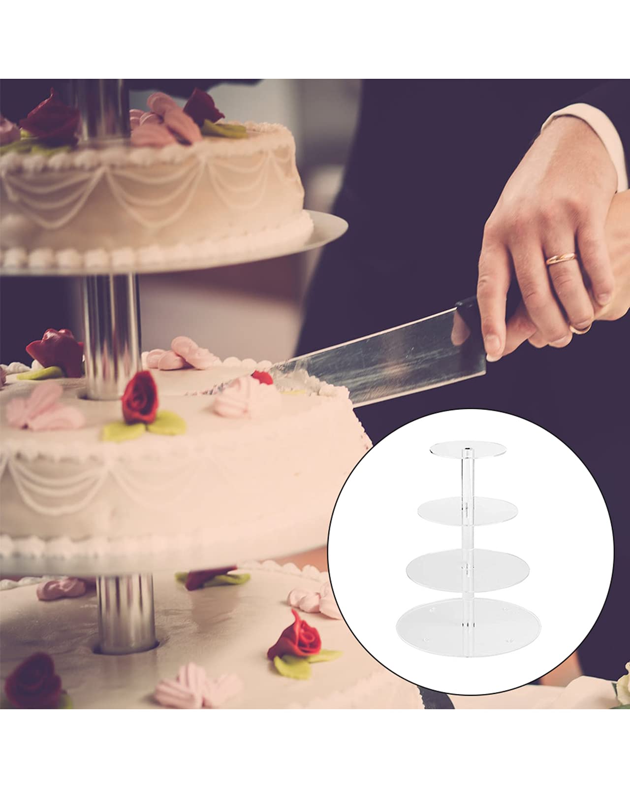 Acrylic Cupcake Tower & Cake Display Stand for Parties
