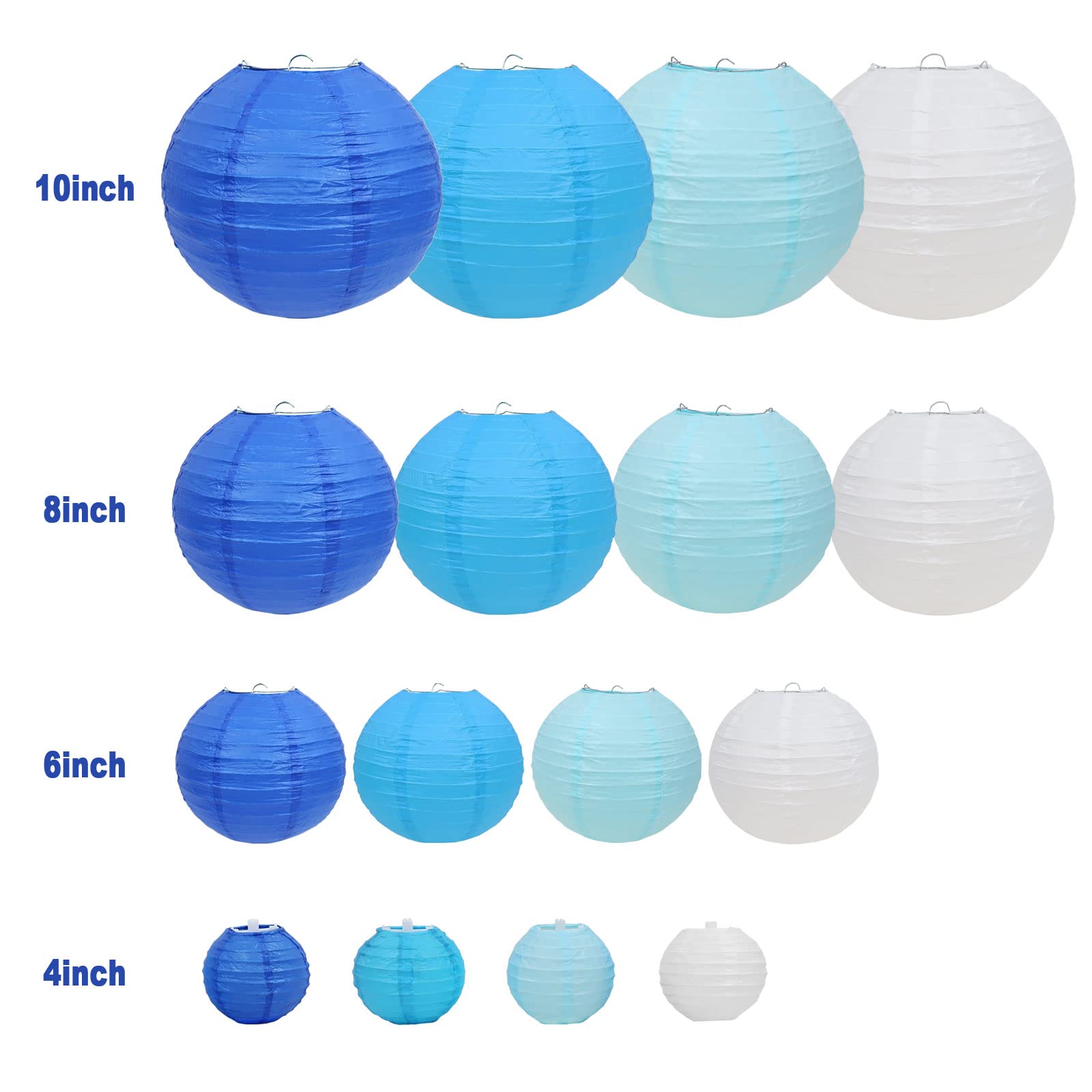 LURICO Paper Lanterns - Paper Hanging Decorations Ball Lanterns Lamps for Home Decor, Parties, and Weddings