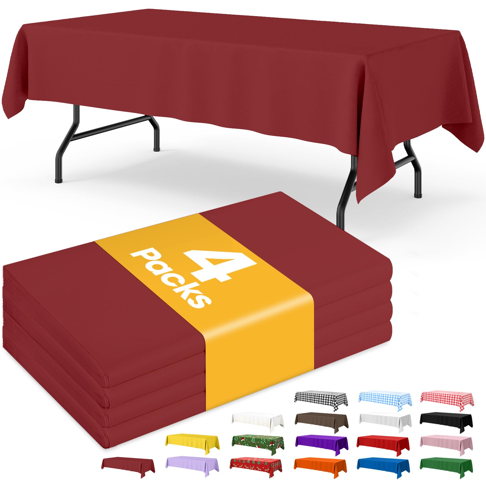 Disposable Plastic Tablecloth for Parties & Events