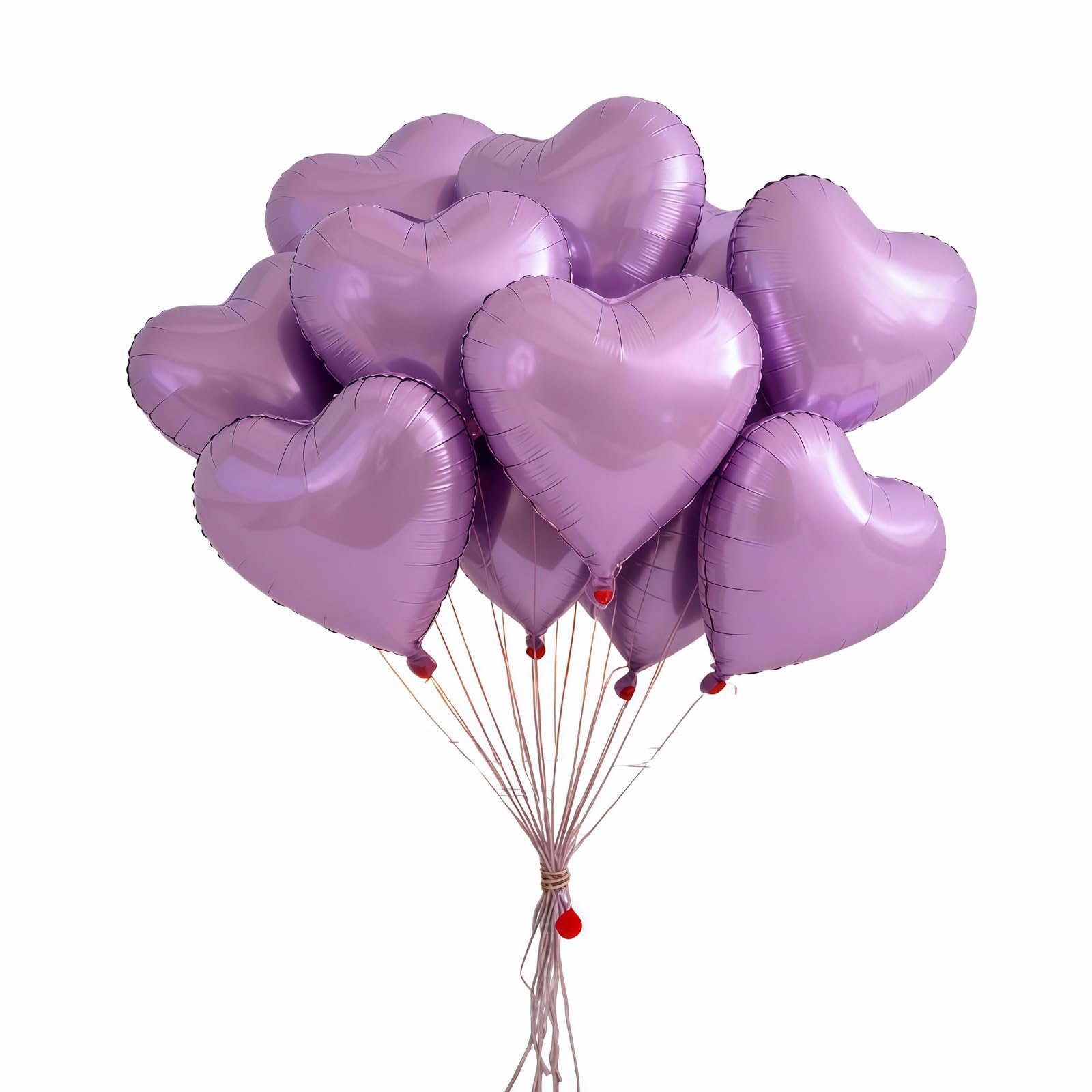 12-Piece 18-Inch Heart Foil Balloon Party Set