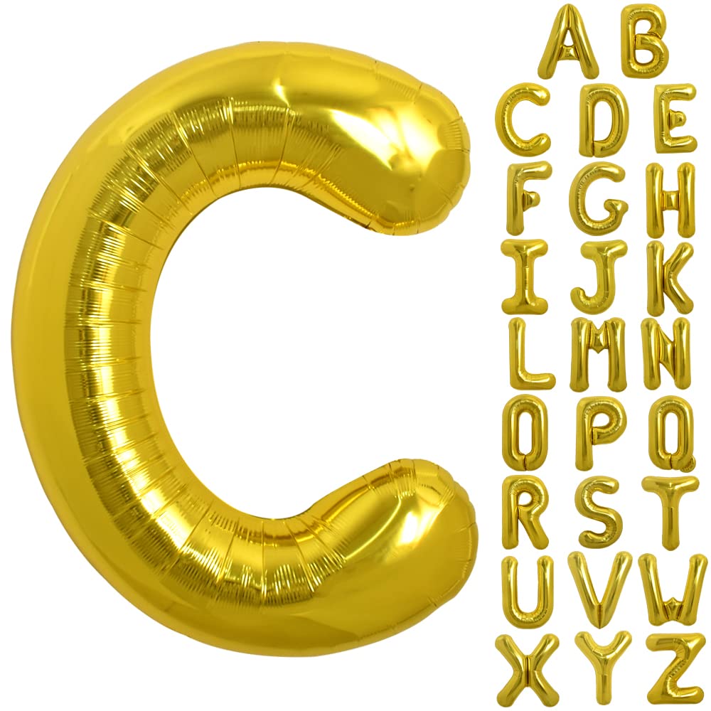 40-Inch Large Gold Letter & Number Foil Balloons