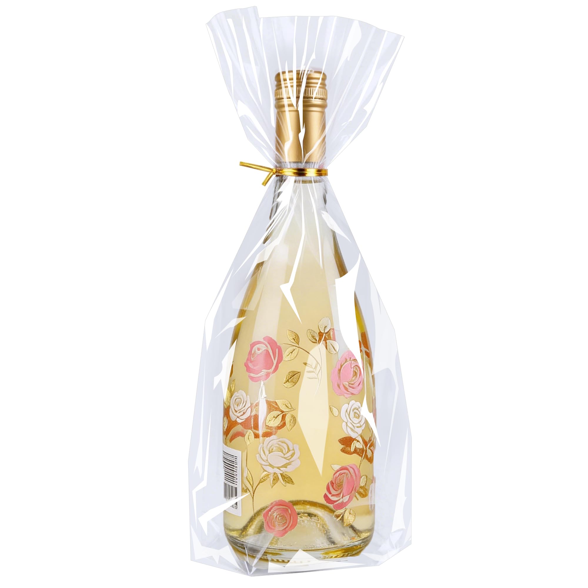 Clear Cellophane Stand-Up Gift Bags with Ties