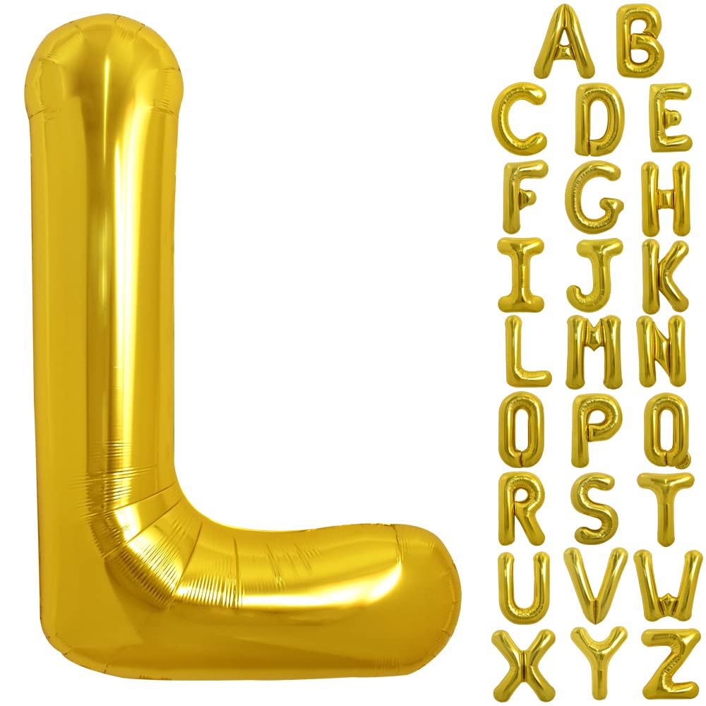 40-Inch Large Gold Letter & Number Foil Balloons