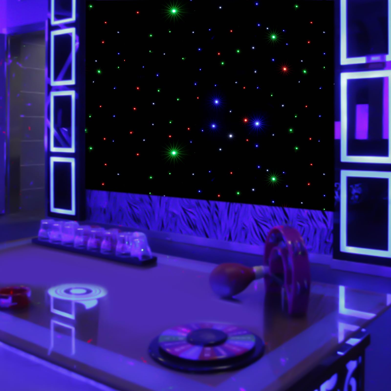 9.8 x 19.7 Ft LED Starry Sky Stage Backdrop Curtain