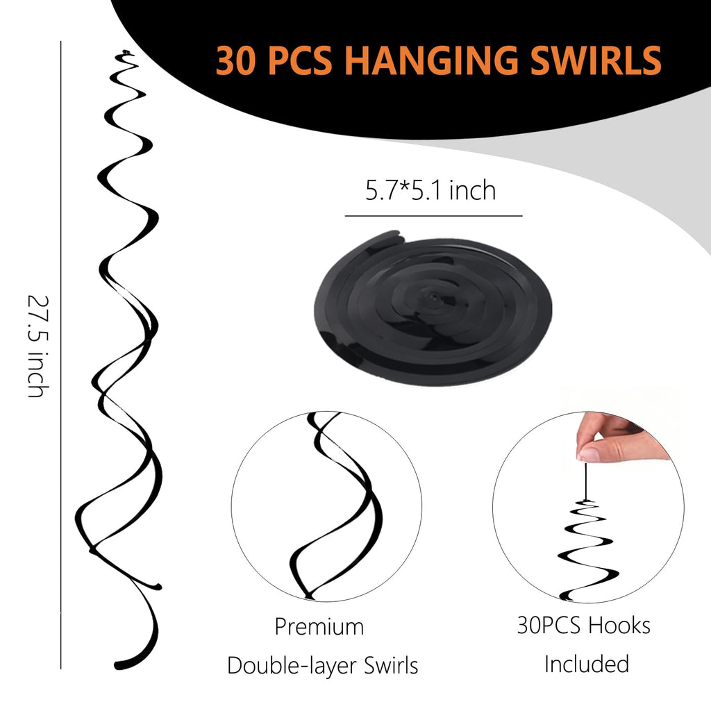 Hanging Swirl Decorations 30 Pcs