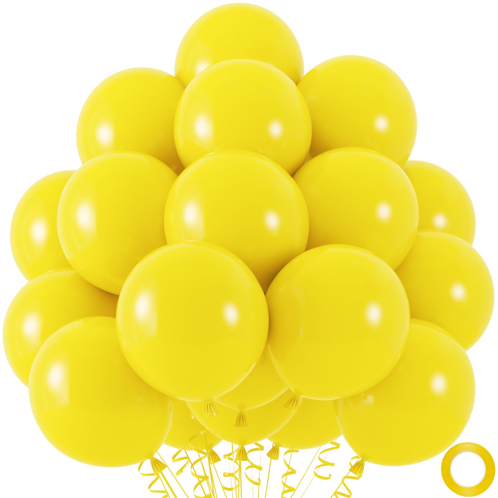 50-Pack 12-Inch Black Latex Balloons for Parties