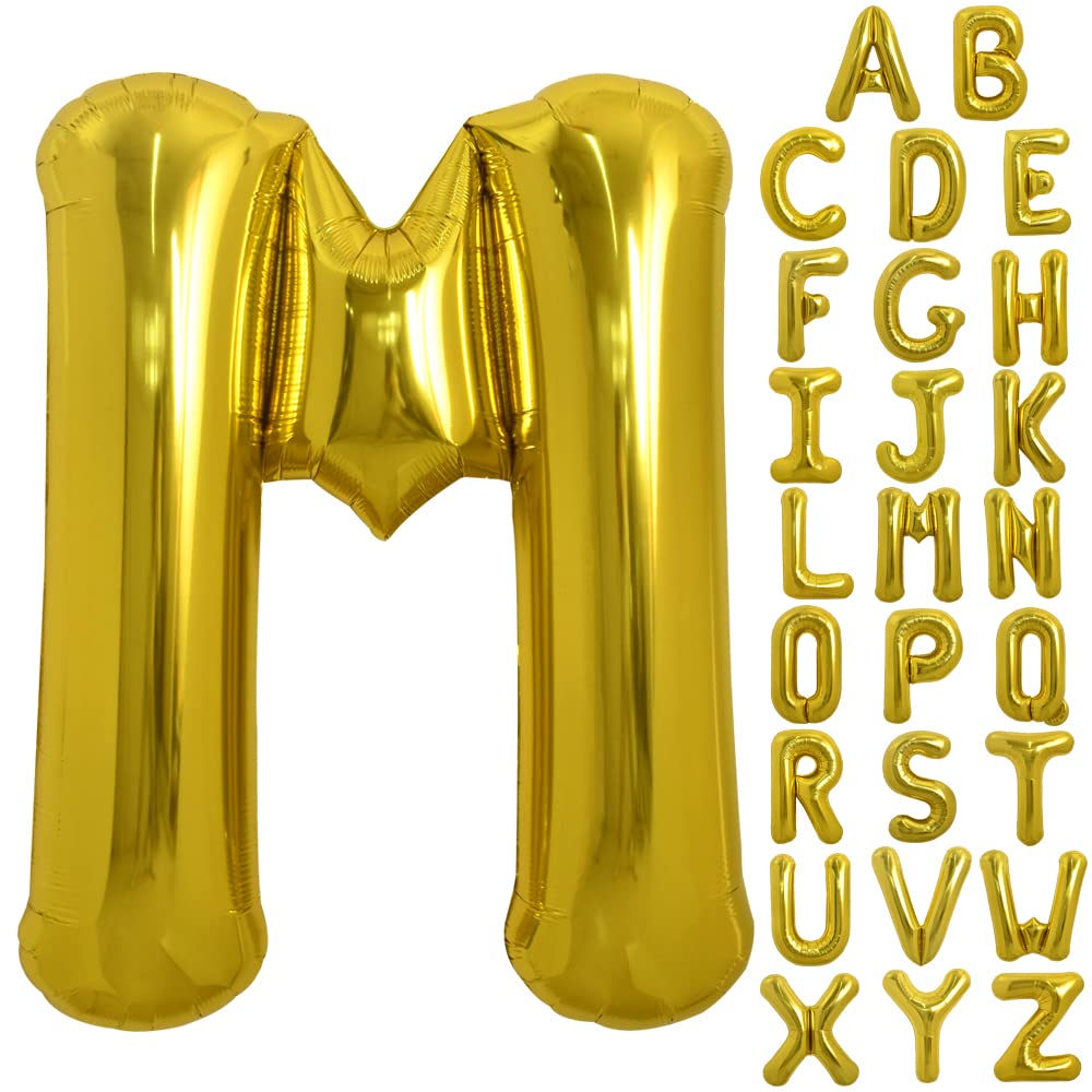 40-Inch Large Gold Letter & Number Foil Balloons