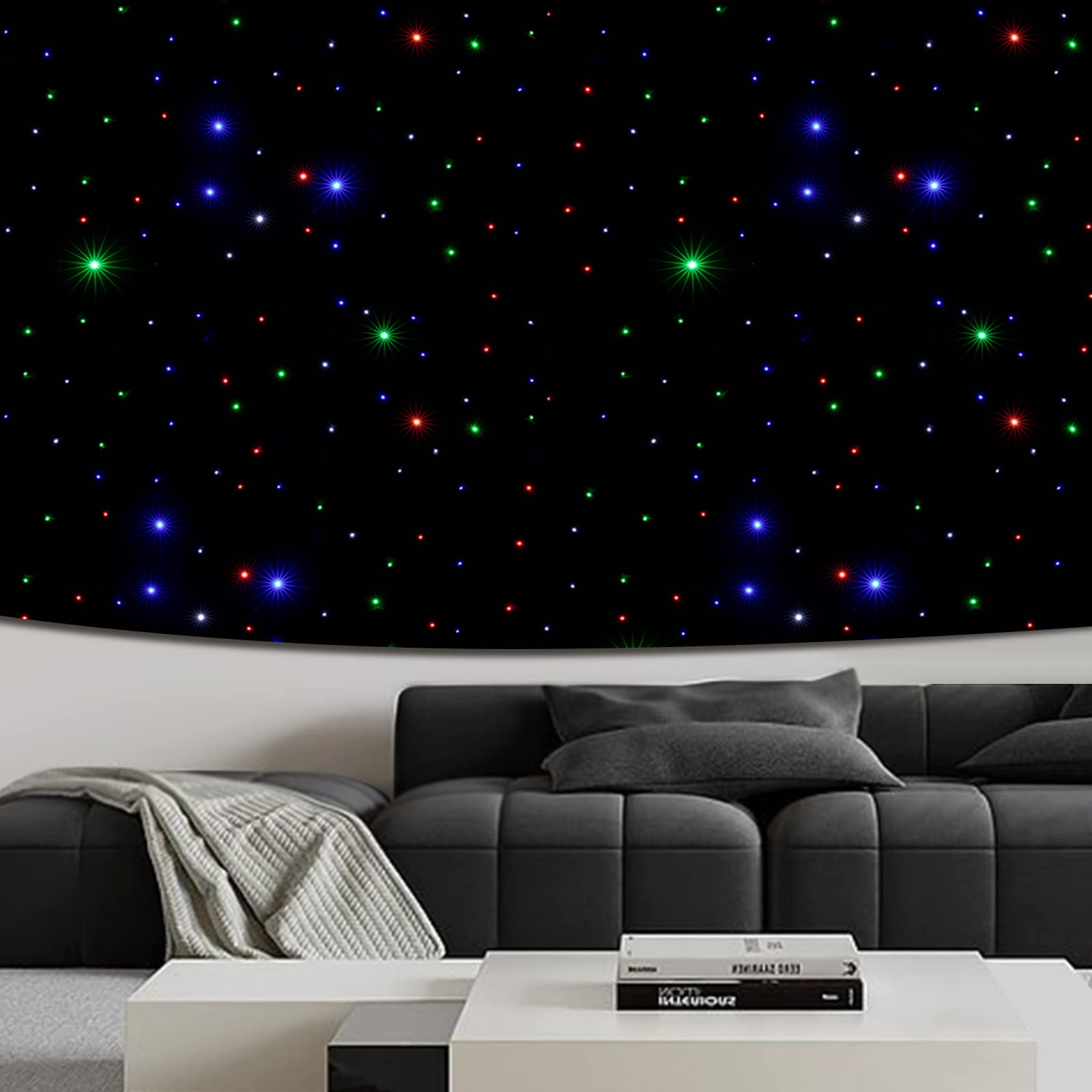 9.8 x 19.7 Ft LED Starry Sky Stage Backdrop Curtain