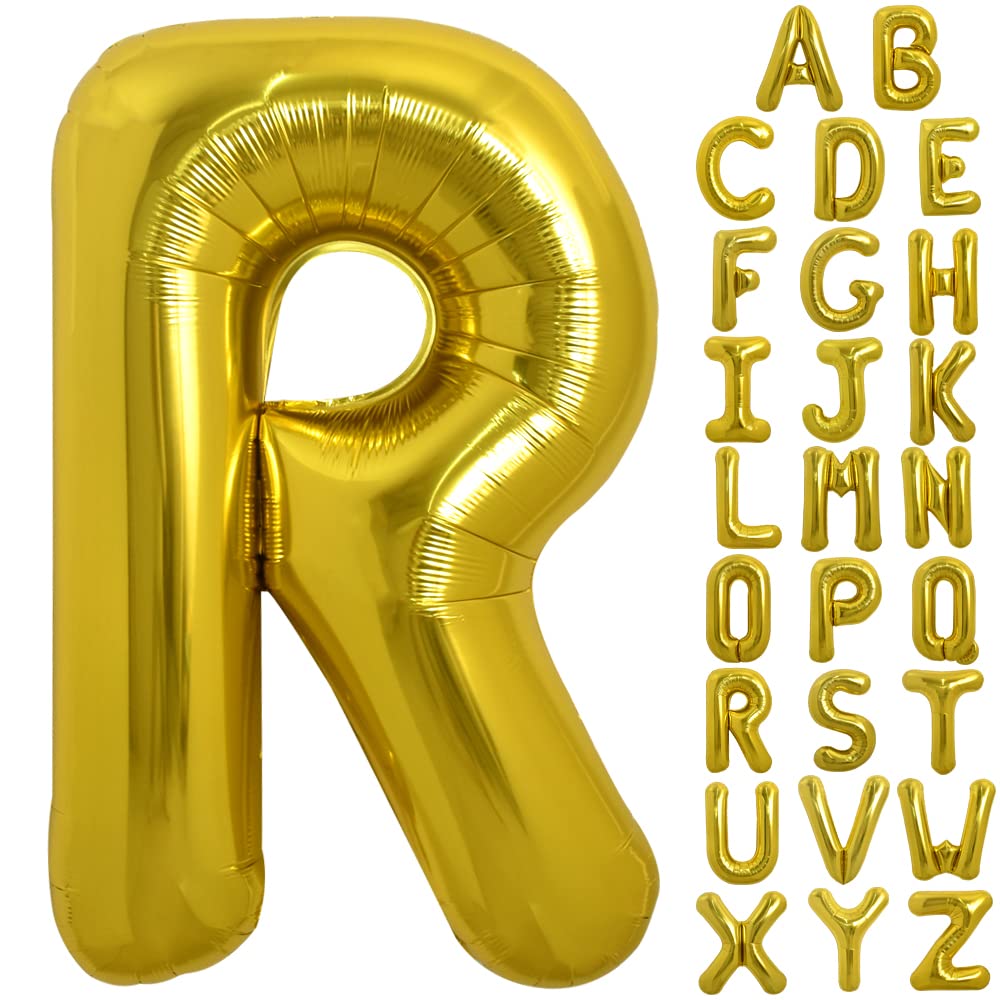 40-Inch Large Gold Letter & Number Foil Balloons