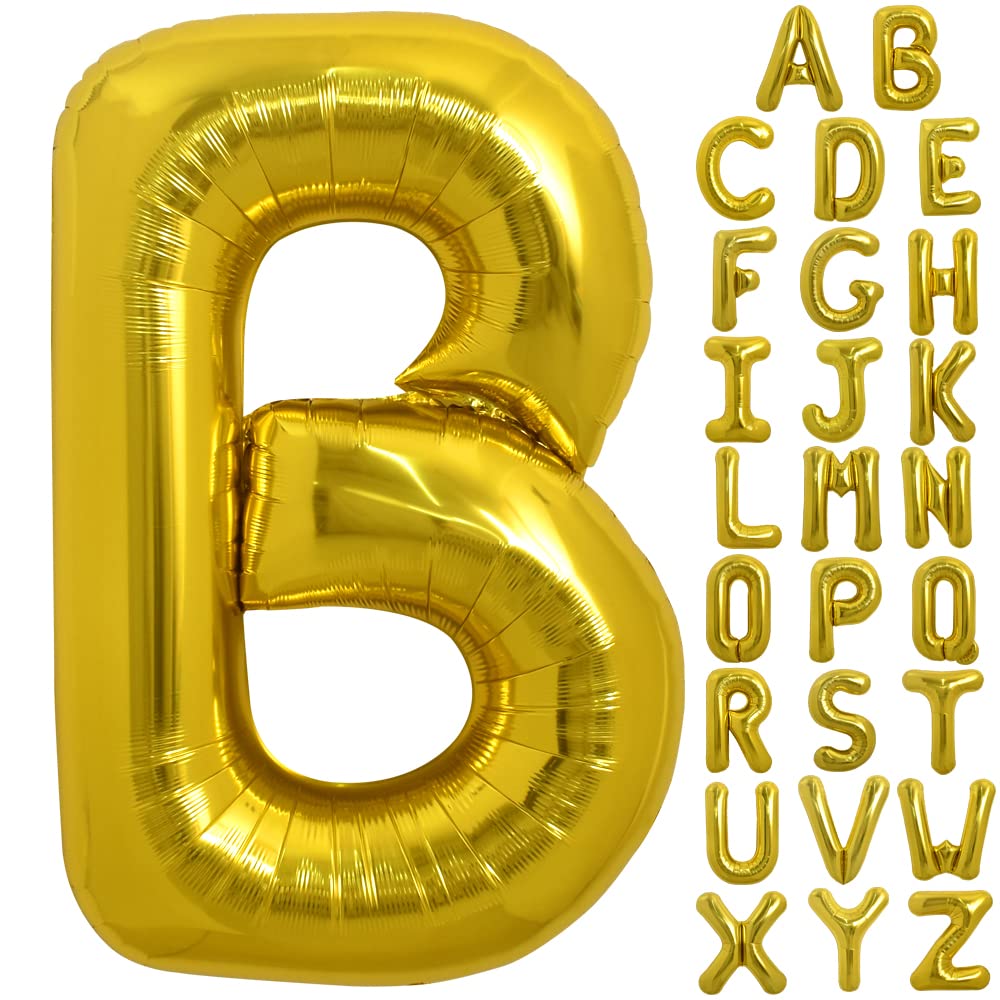 40-Inch Large Gold Letter & Number Foil Balloons